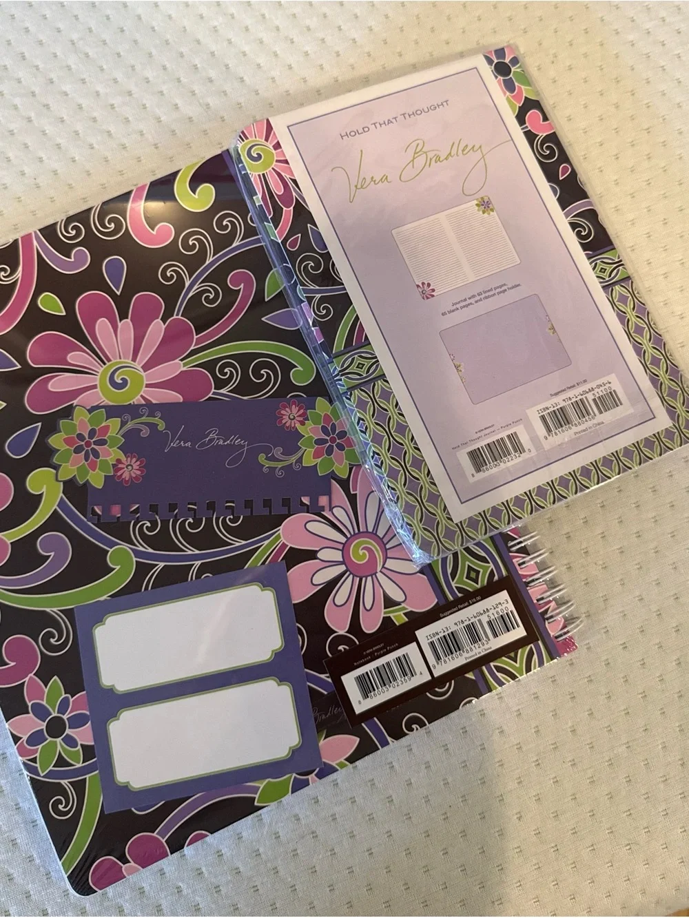 Vera Bradley ‘Purple Punch’ Floral Notebook Set in Purple & Pink